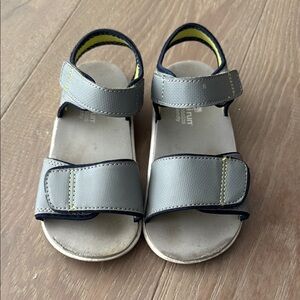 See Kai Run Gray Sandals with Velcro Straps